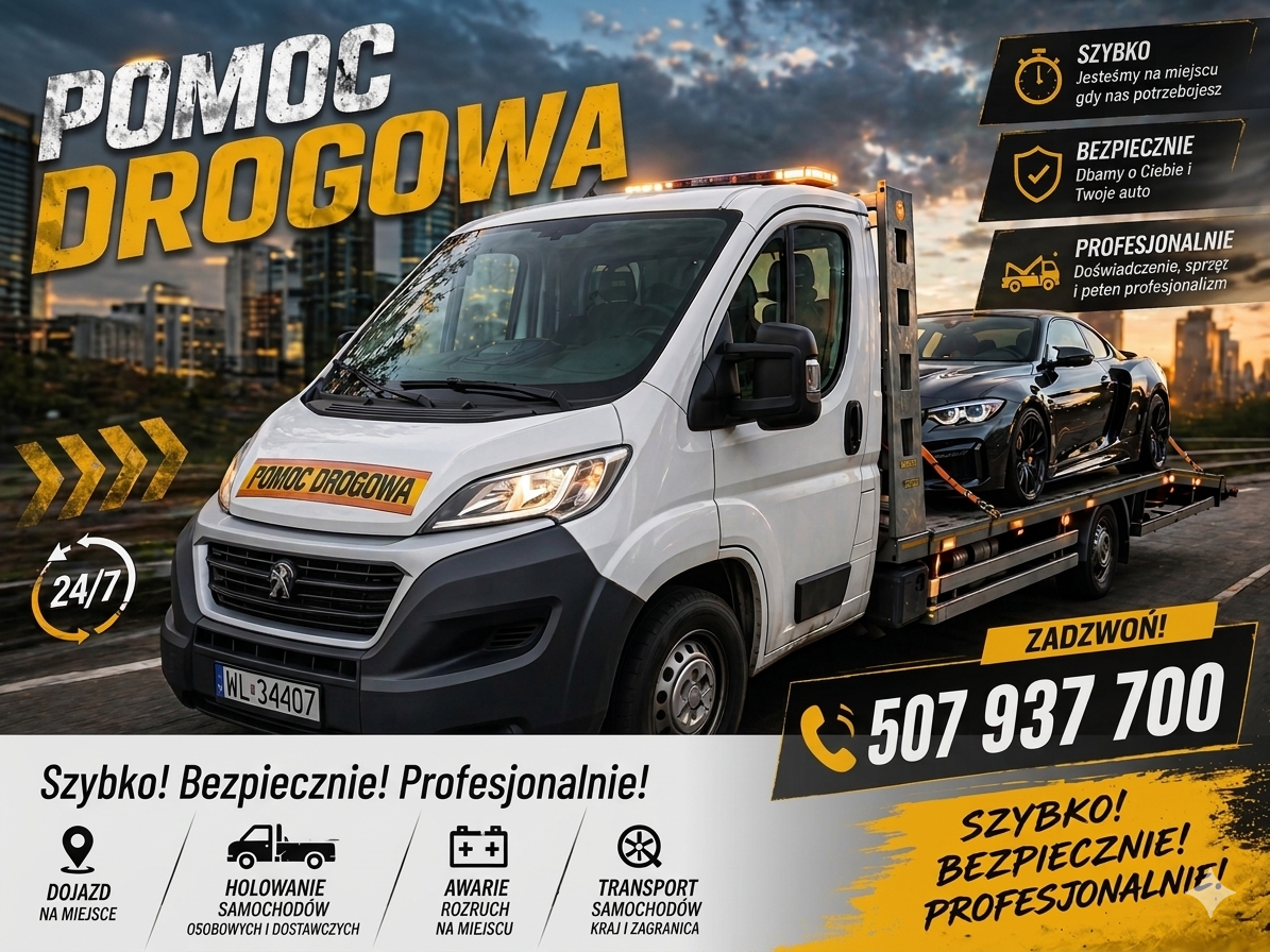 Transport samochodów Polska Europa — Pomoc Drogowa Zagłębie