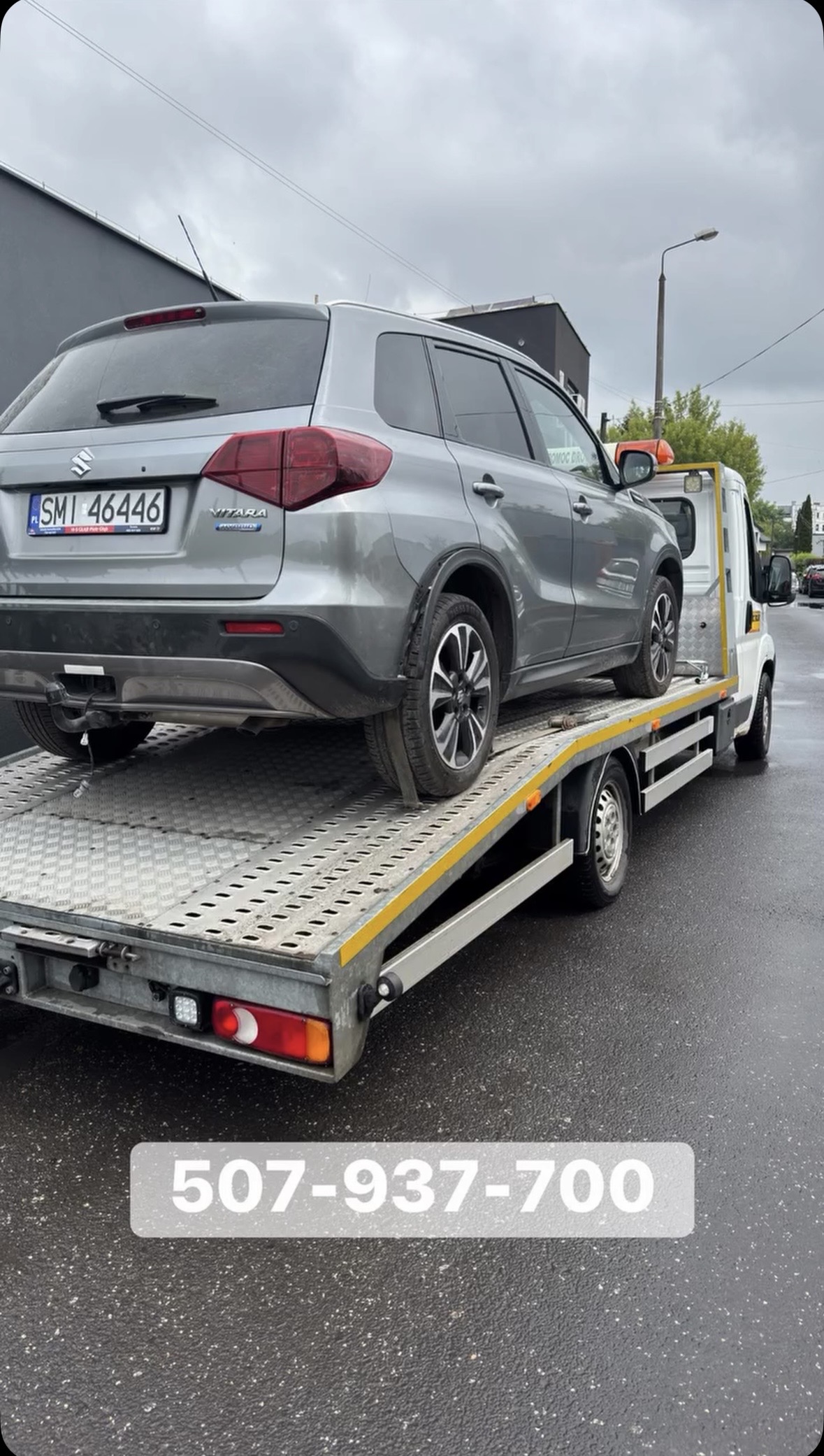 Suzuki Vitara na lawecie — holowanie Dąbrowa Górnicza